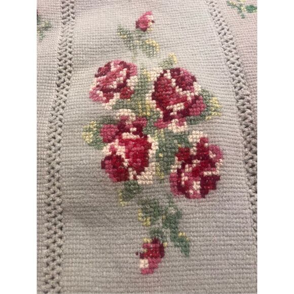 Vintage throw floral pattern handmade - Picture 4 of 4